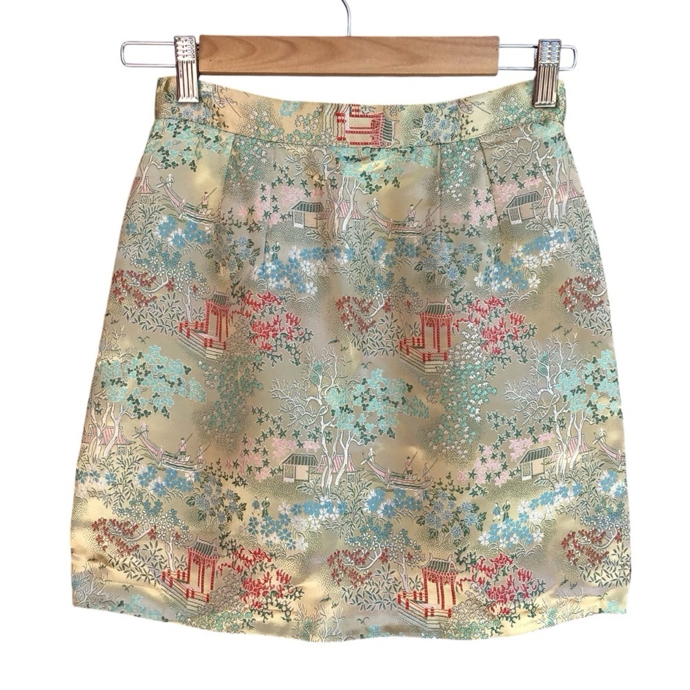 Parallel Oriental Silk Skirt Size 4